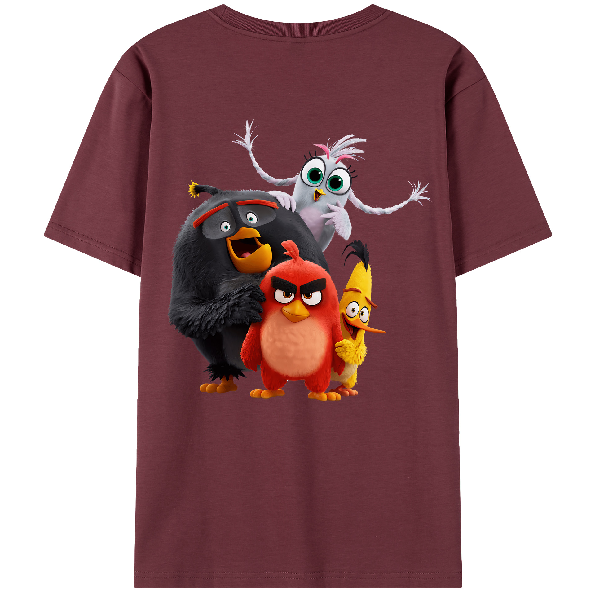 （画像用） Angry Birds アングリーバード 綿100％半袖Tシャツ（背面プリント）